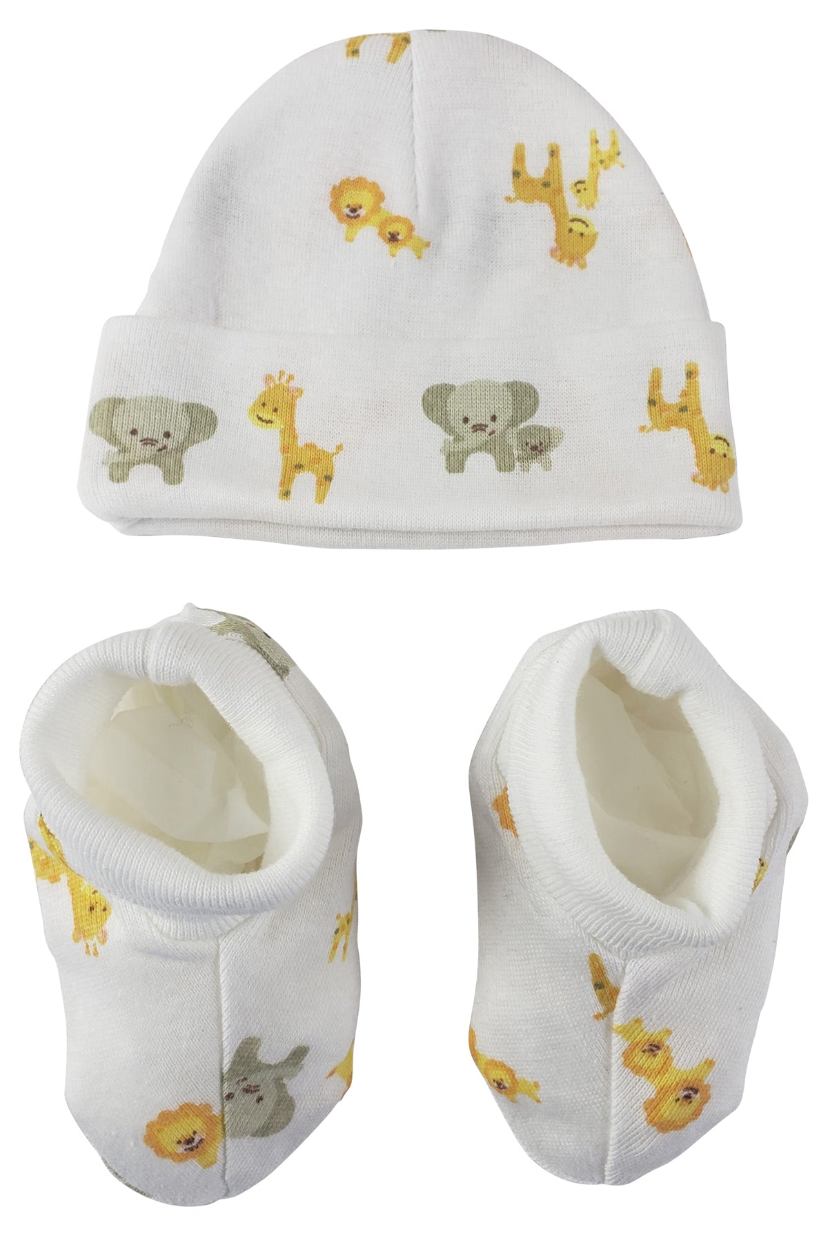 Baby Boy, Baby Girl, Unisex Infant Caps, Booties - 2 pc Set NC_0250