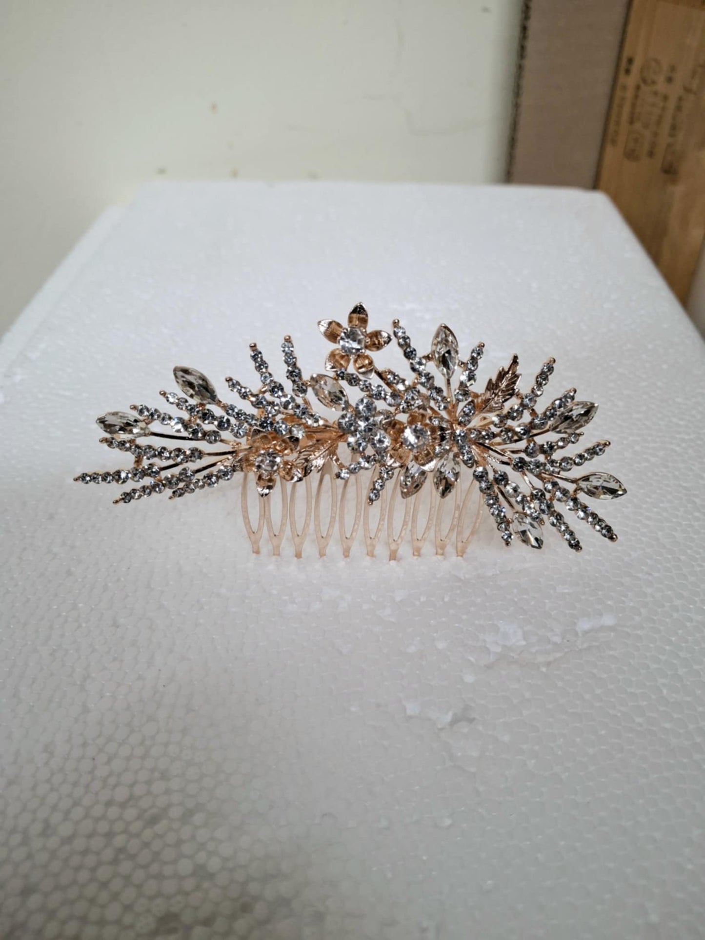 Calla Collection Hair Comb TR-0845 Elegant Luxury Rhinestone Hair Comb