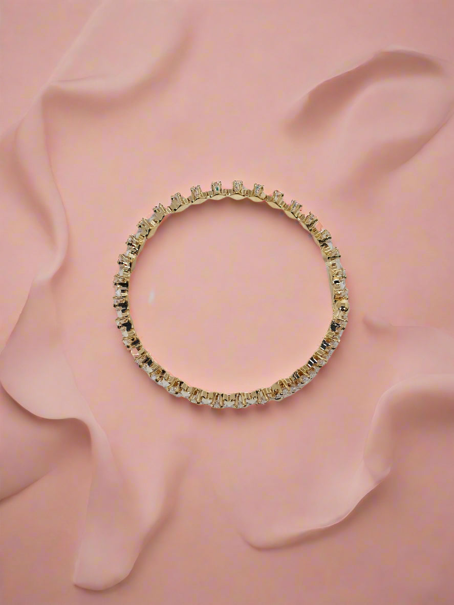 Calla Collection bracelet featuring elegant design and silver-toned finish, displayed on a neutral background.