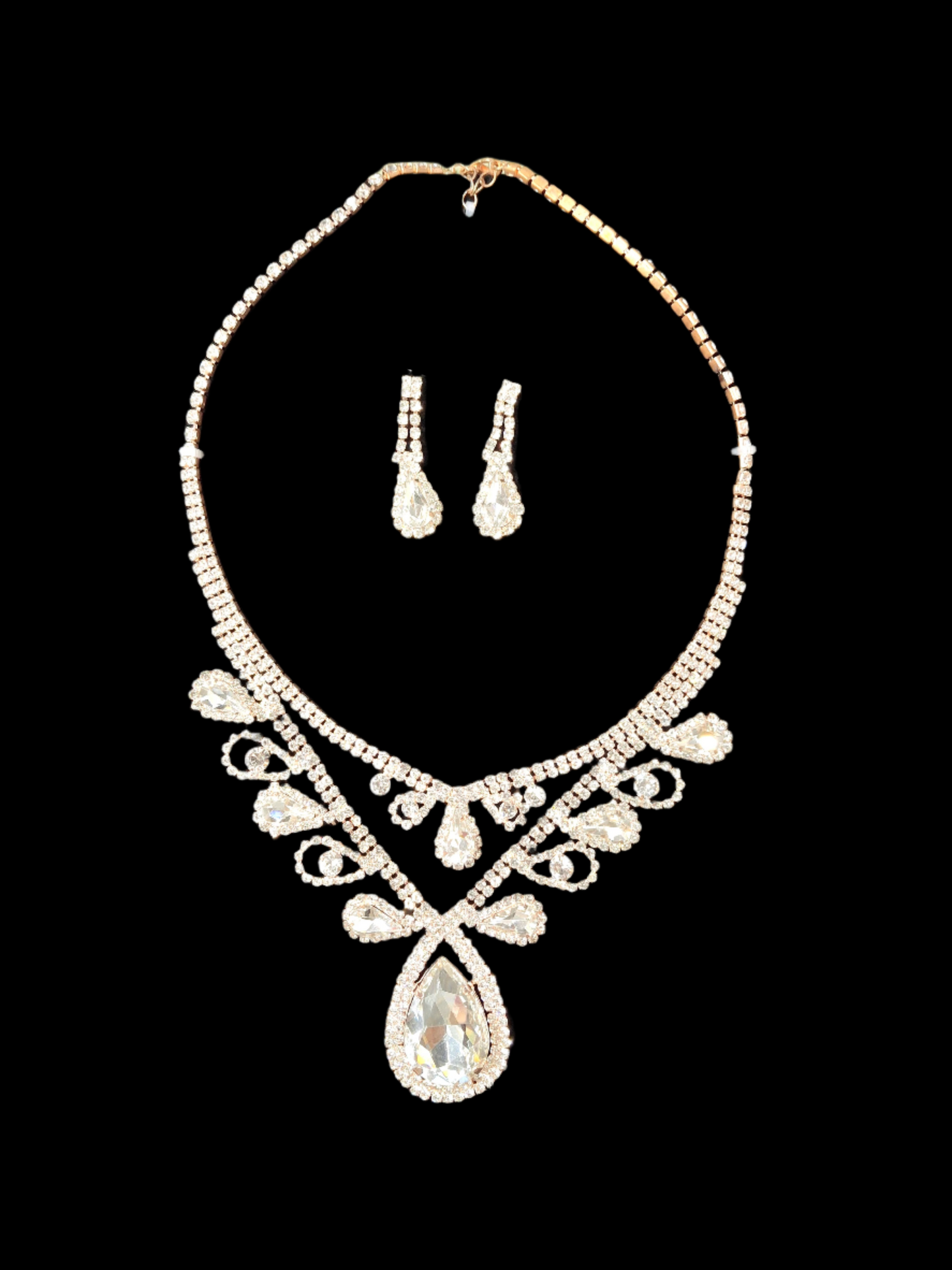 Calla Collection TR-22142 Eye-Catching Big Stone Necklace & Earring Set