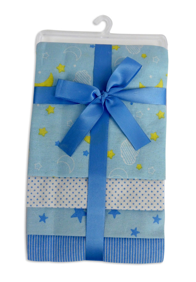 Blue Four Pack Receiving Blanket - 4 Pack 3211B