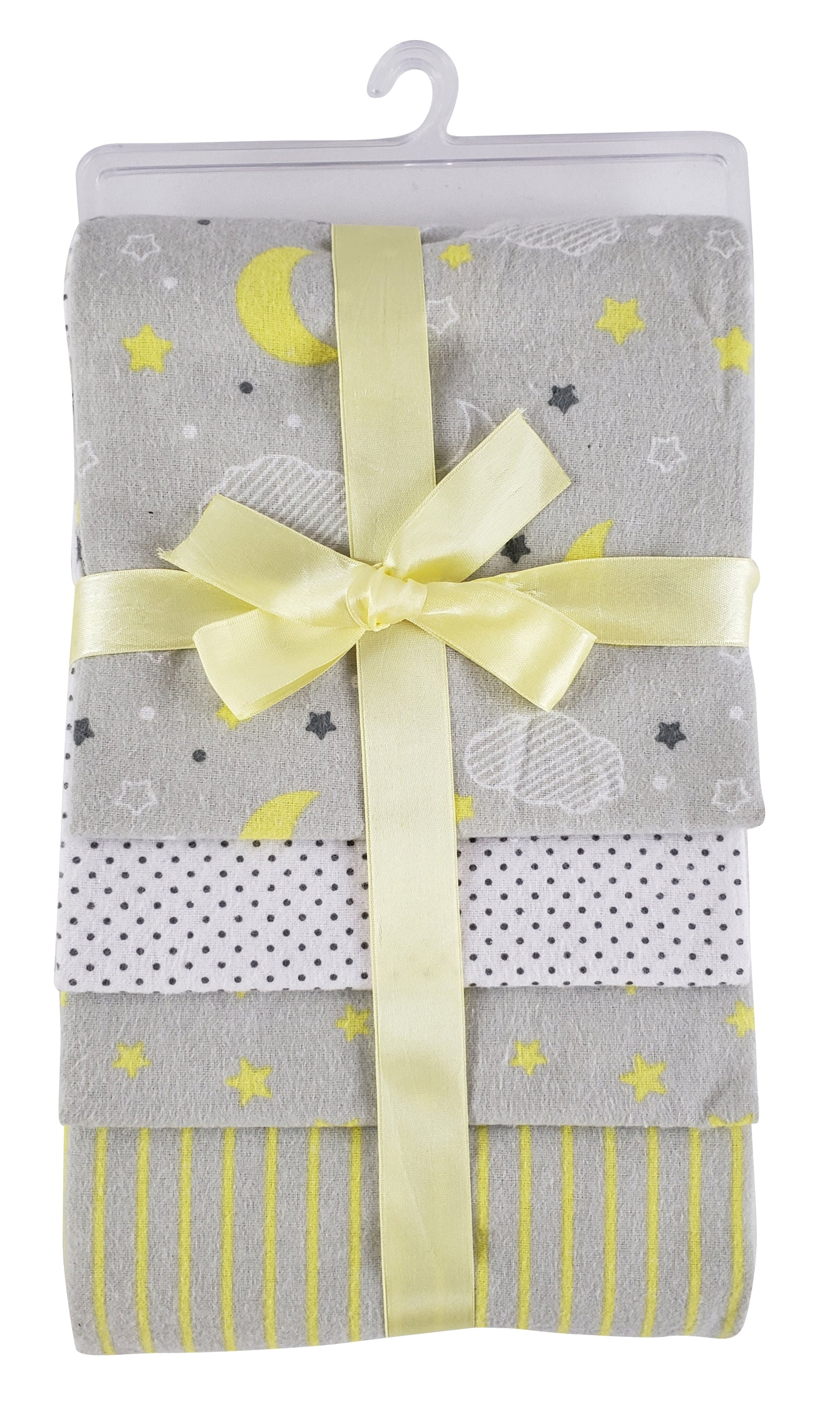 Yellow Flannel Receiving Blanket - 4 Pack 3211Y
