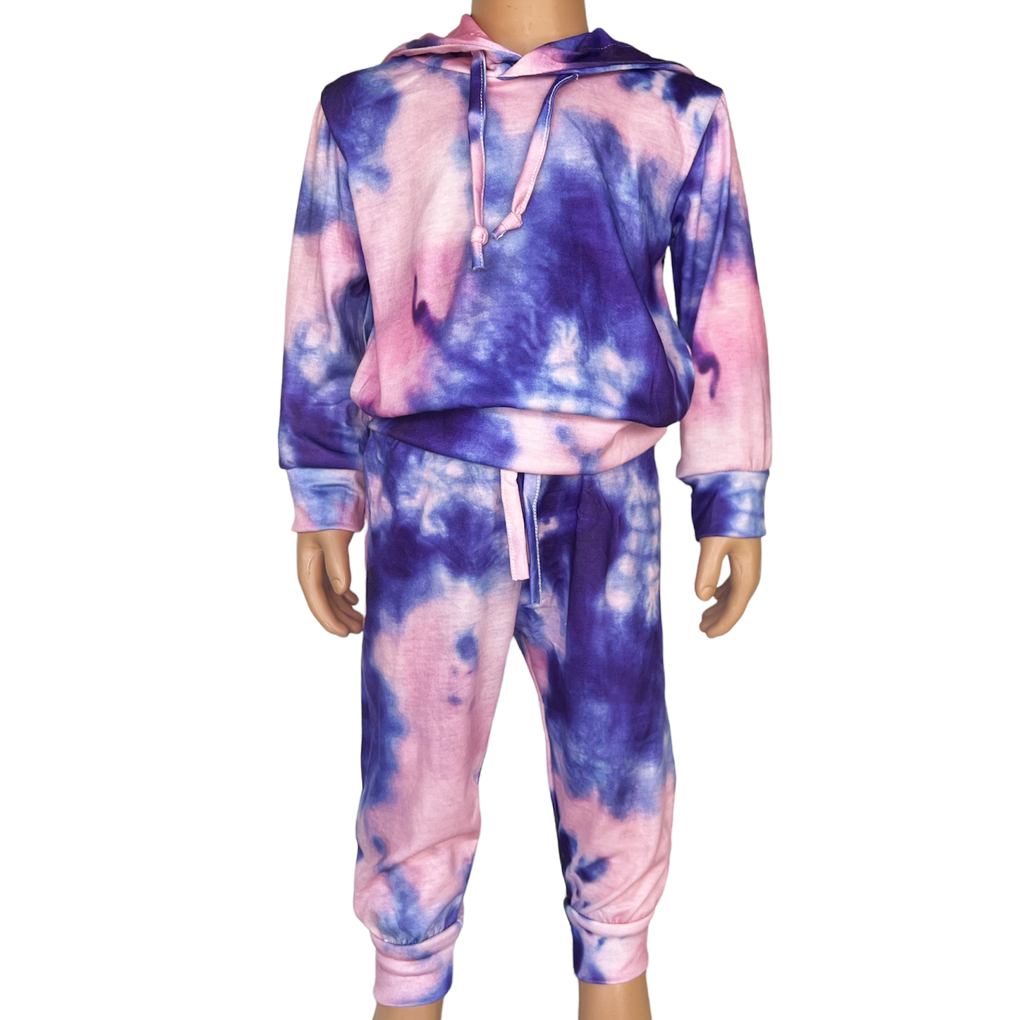 Girls Boutique Purple Tie Dye Hoodie & Joggers Sweatsuit Loungewear