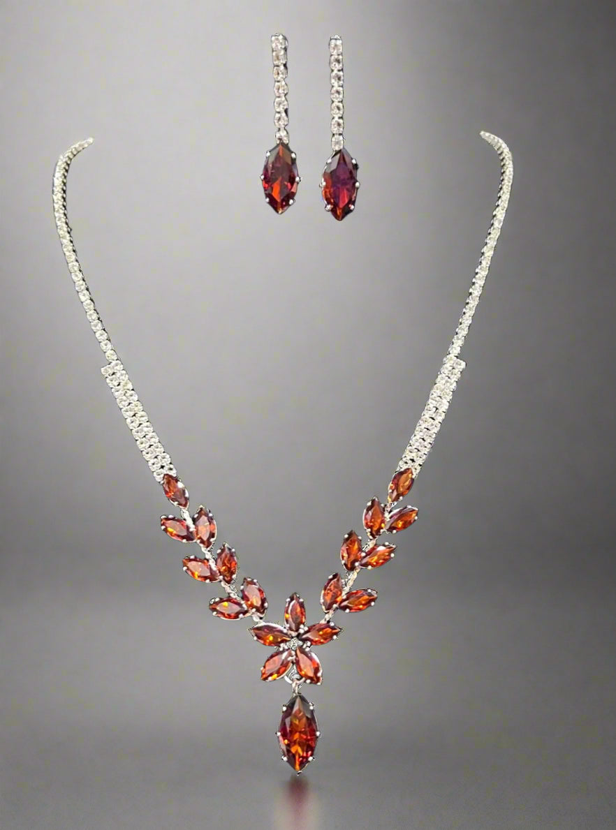 Calla Collection TR-22116 Royal Cubic Zirconia Luxury Necklace Set