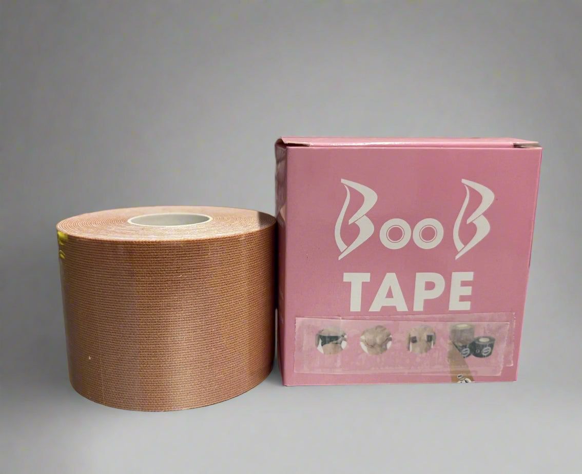 Calla Collection breast support tape BRS-130, secure lift styling tape, shown on a mannequin for enhancing bust support.