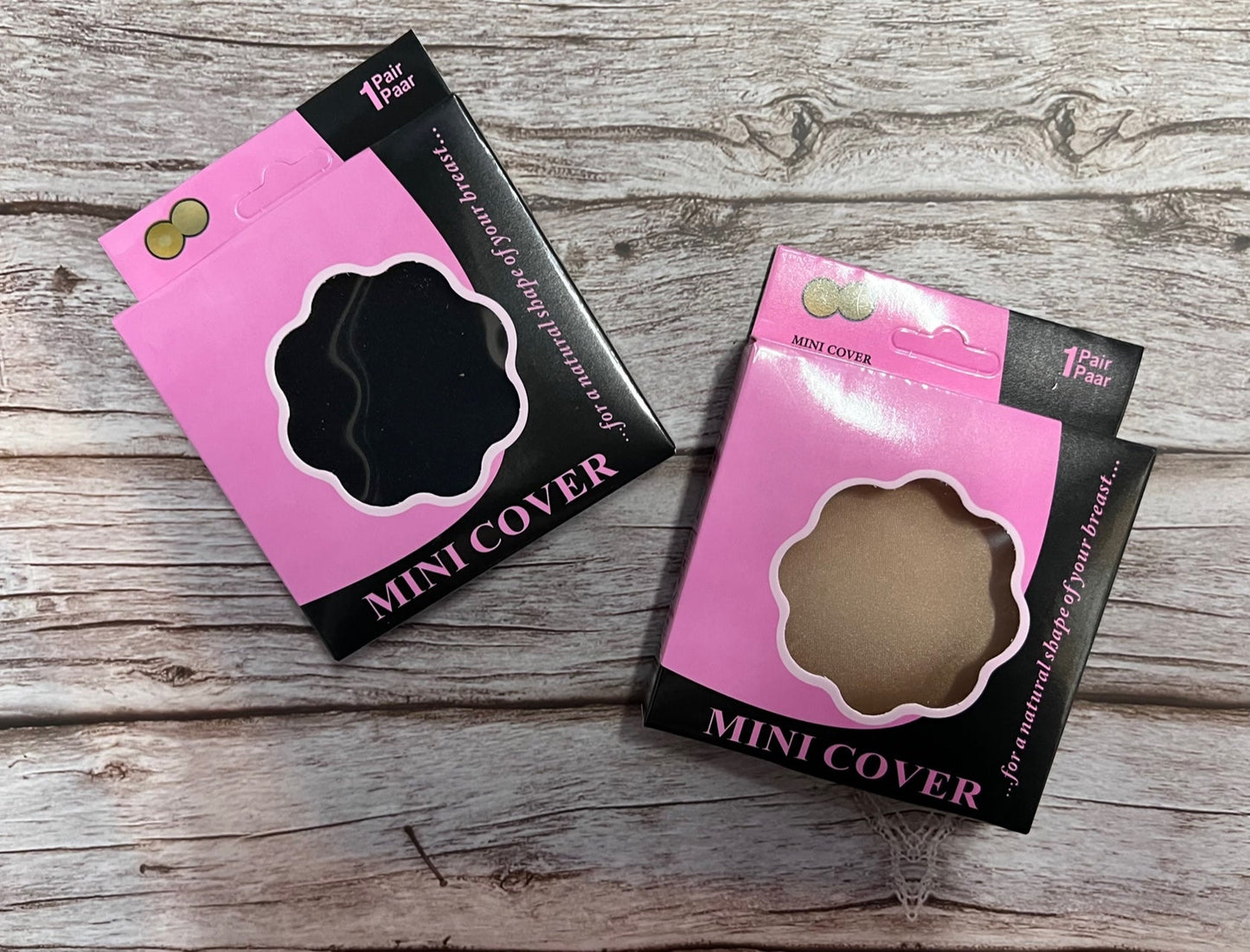 Ultra-thin Calla Collection BRS-132 adhesive mini covers for breast protection, shown on a flat surface.