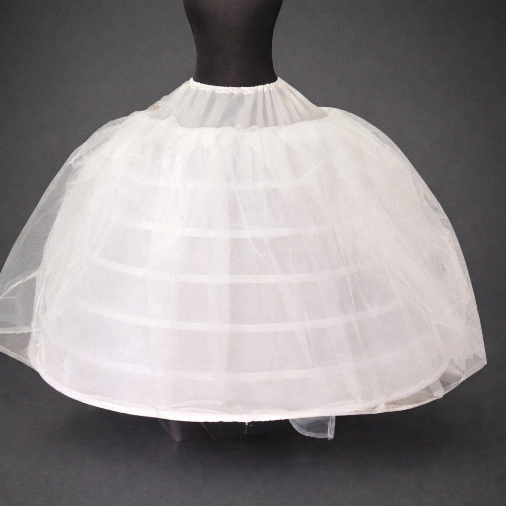 Elegant girl evening gown from CALLAcollection with seven hoop accents, suitable for formal occasions.