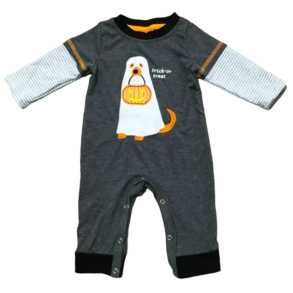 Halloween Ghost Dog Trick or Treat Baby Toddler Boys Romper