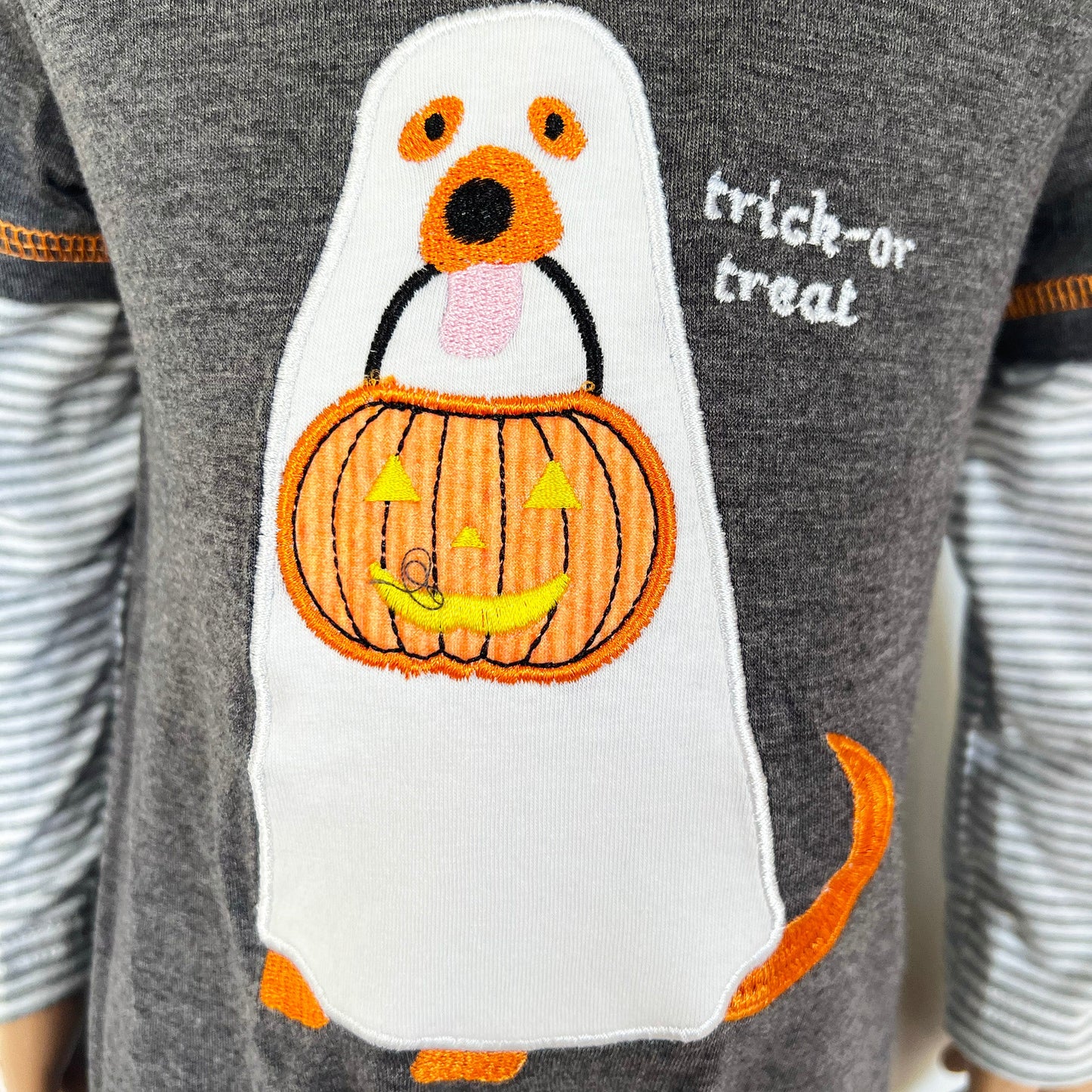 Halloween Ghost Dog Trick or Treat Baby Toddler Boys Romper