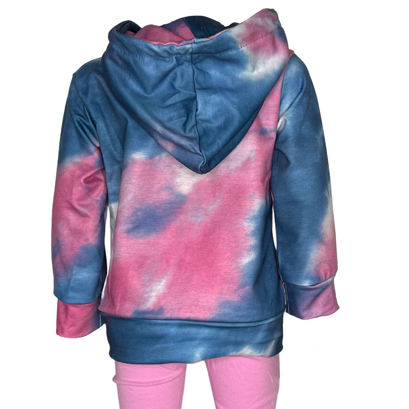 Girls Blue & Pink Pull over Tie Dye Hoodie Sweatshirt Jacket