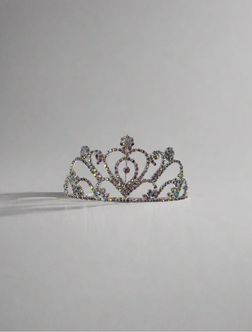 Calla Collection Tiara TR-896 Elegant Center Heart Glamour Crown