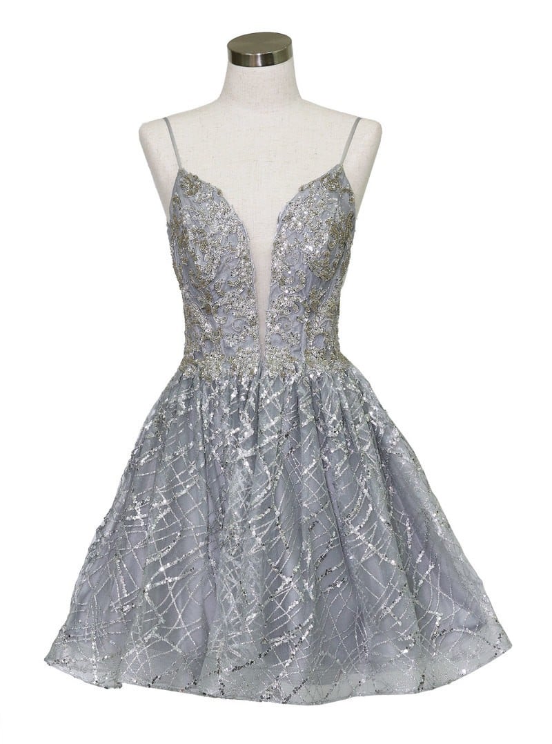 Calla Collection KY-74028 shiny sweetheart neck dress for damas
