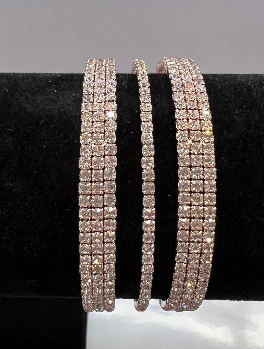 Calla Collection Bracelet TR-30371 Elegant Wrap-Around Rhinestone Bracelet