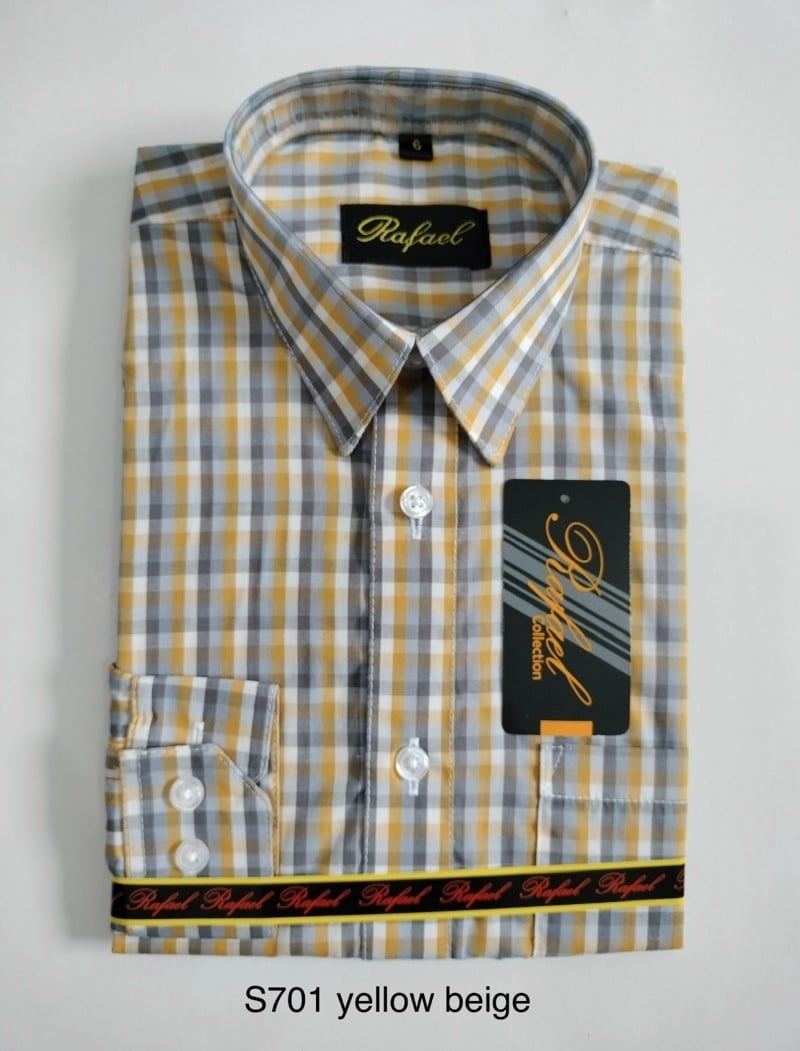 Boy wearing the Calla Collection S-701 BIG boys' casual shirt in a relaxed pose.