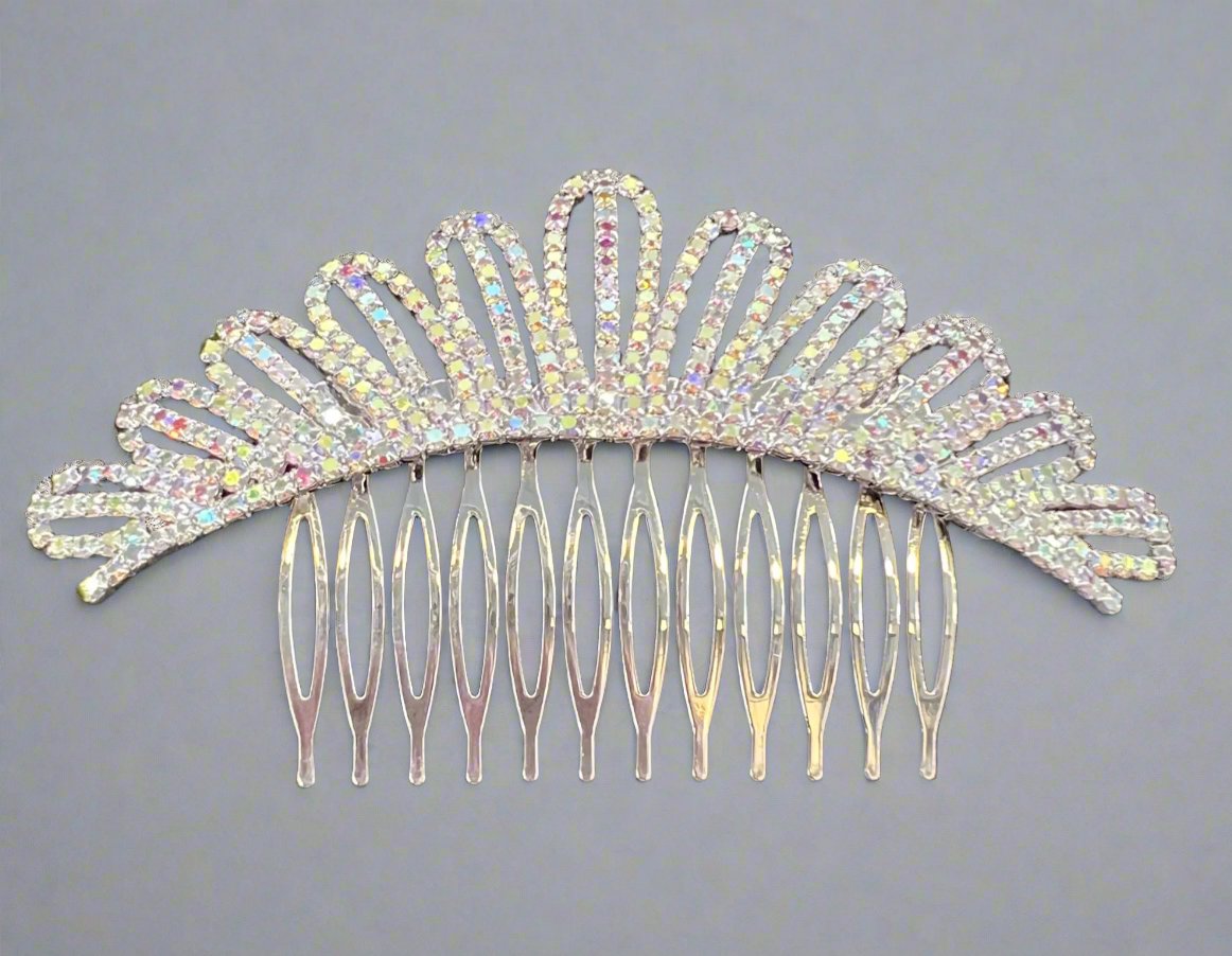 Calla Collection Hair Comb TR-40995 Premium Luxury Rhinestone Hair Comb