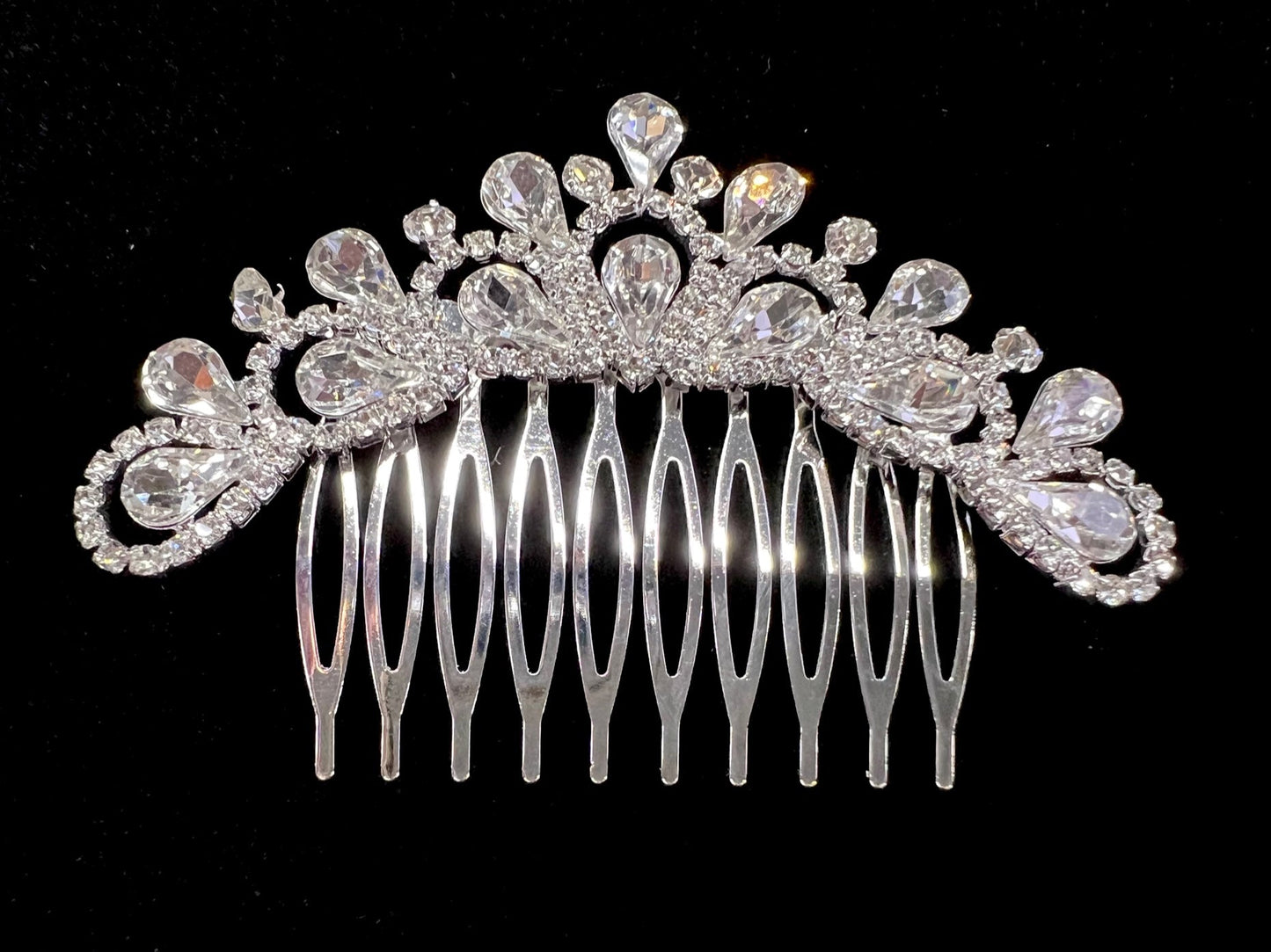 Calla Collection Hair Comb TR-41142 Dazzling Casual or Formal Rhinestone Hair Comb