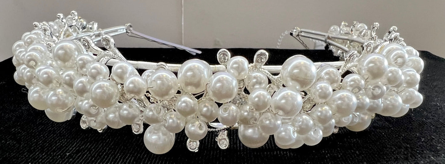 Calla Collection Headband TR-41064 Elegant Sophisticated Pearl Headband