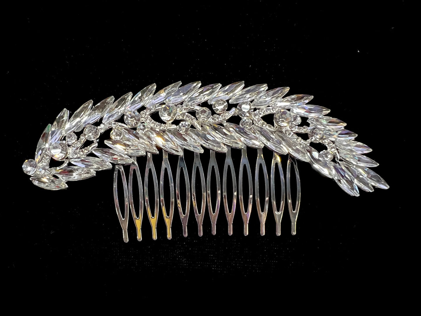 Calla Collection Hair Comb TR-40999 Handcrafted Luxury Cubic Zirconia CZ Hair Comb