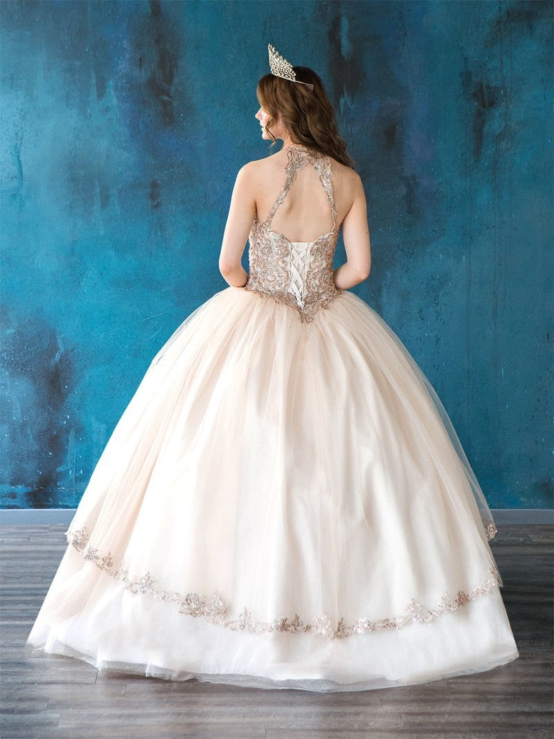 Premium factory lining and structured bodice framework on the Calla Collection SYL-19016 sweet sixteen princess dress