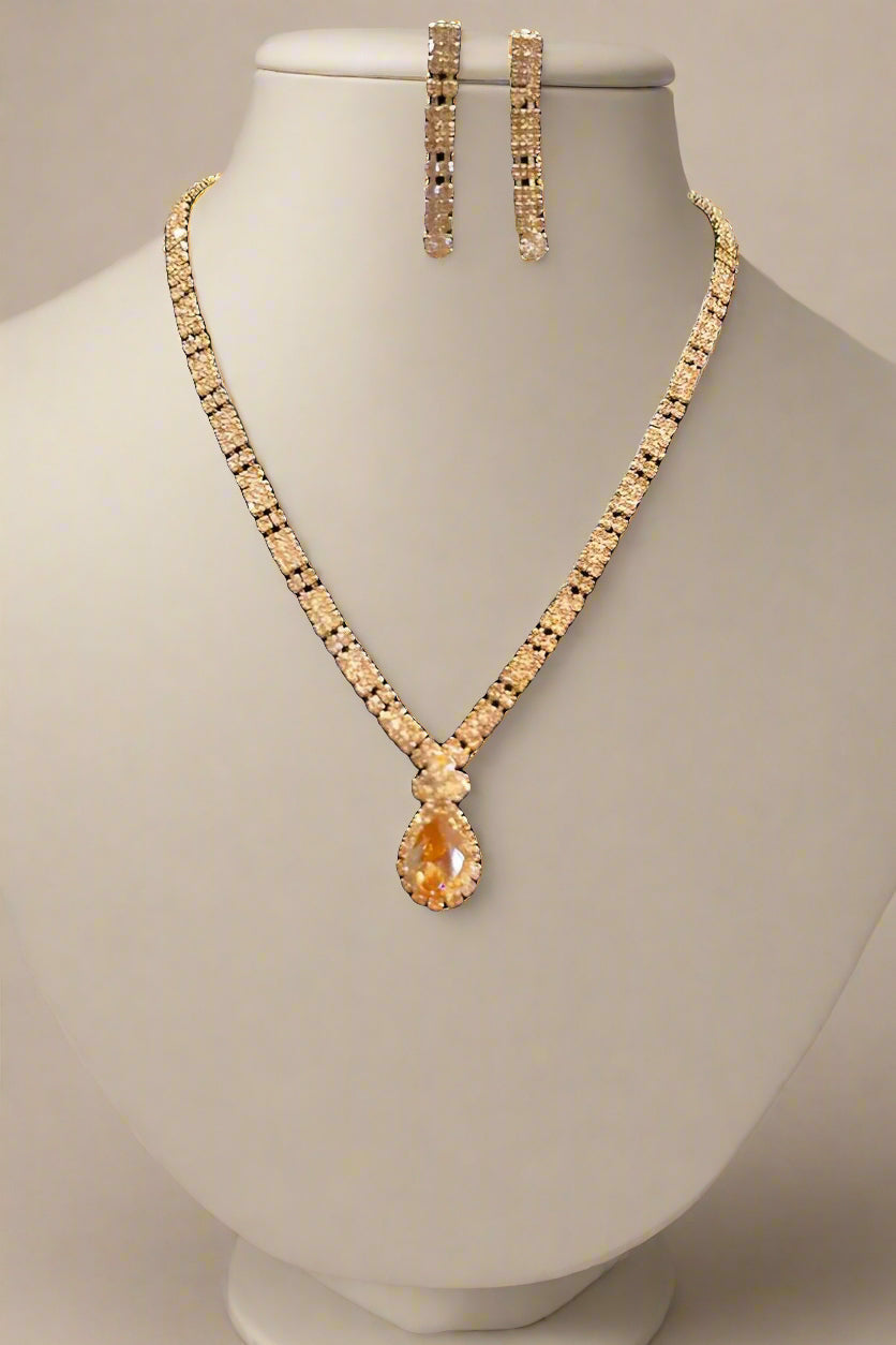 Calla Collection TR-014 Complete Statement Necklace, Earring & Bracelet Set