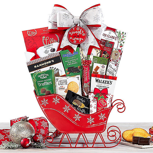 Jingle All The Way: Christmas Sleigh Gift Basket