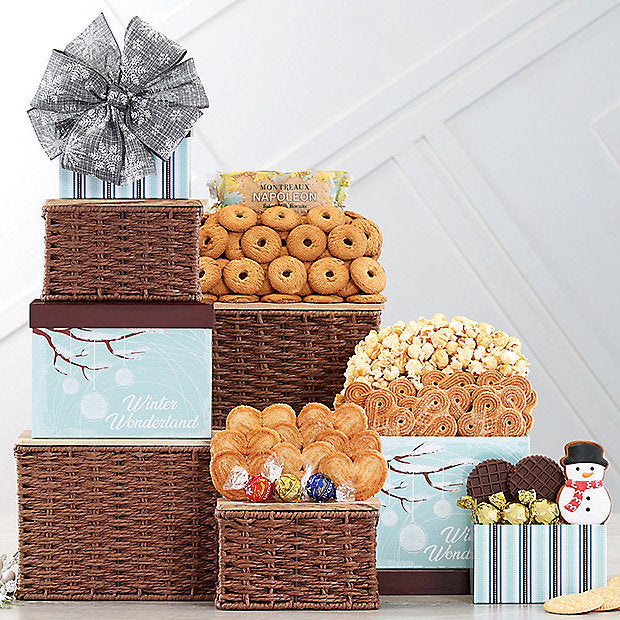 Frosted Elegance: Holiday Treats Tower