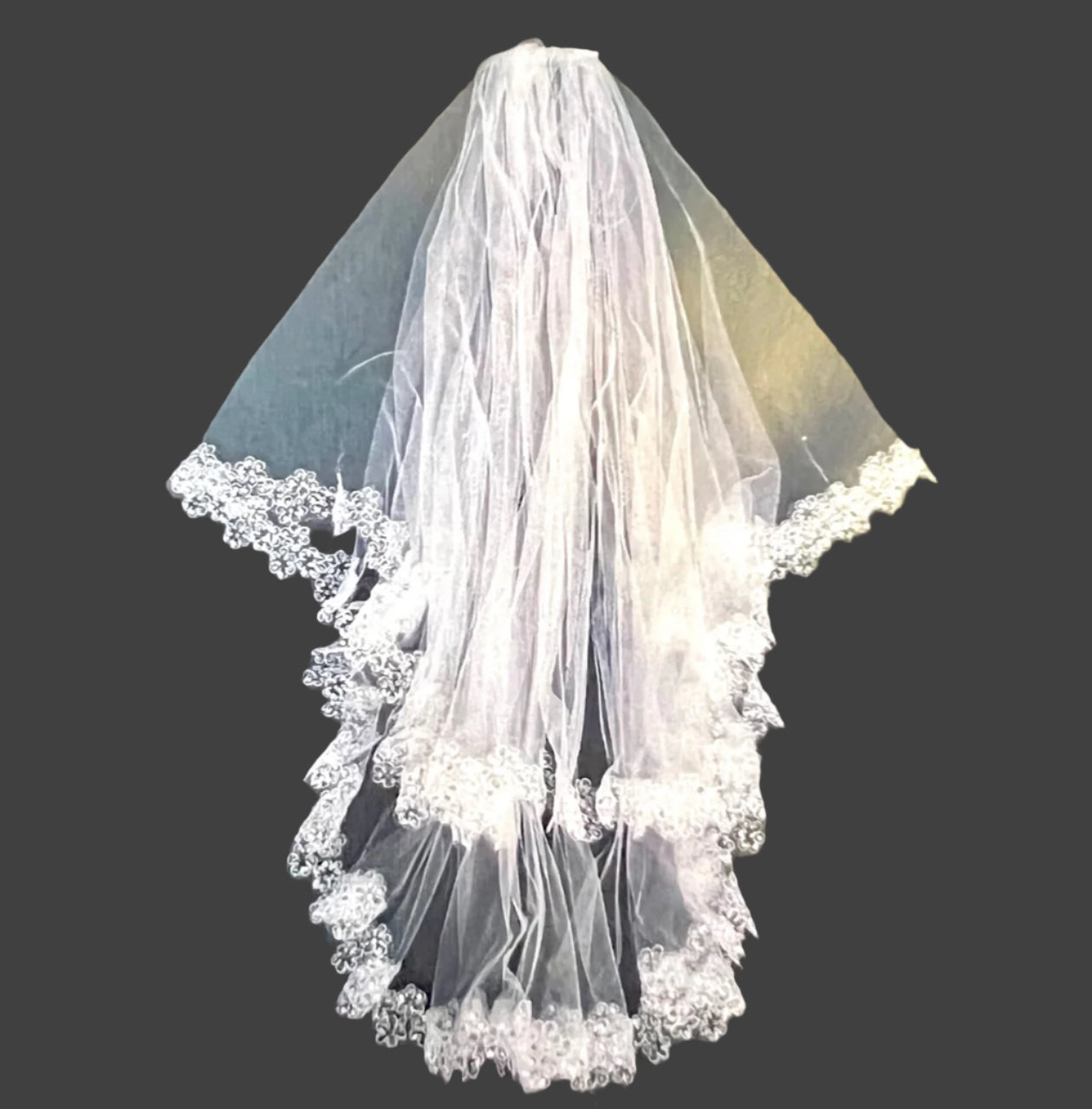 Calla Collection WV319 kids formal sheer tulle dress veil cape