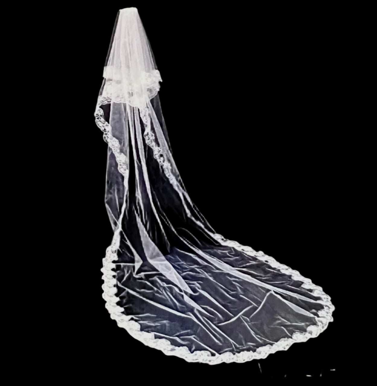 Calla Collection Bridal Veil WV-337-110 Expertly Crafted 110-Inch Long Wedding Veil