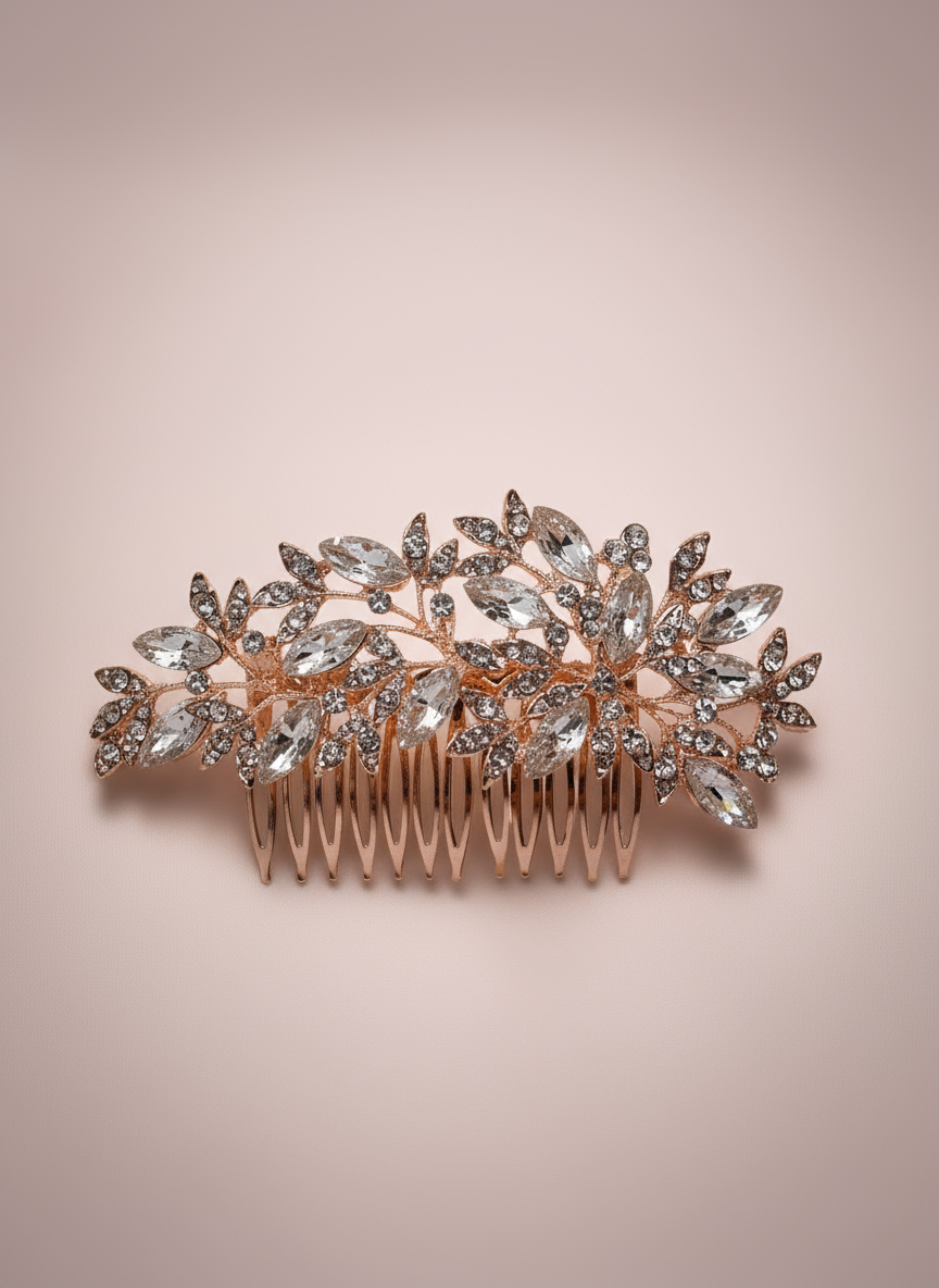 Calla Collection Hair Comb TR-41016 Exquisite Sparkling Rhinestone Hair Comb