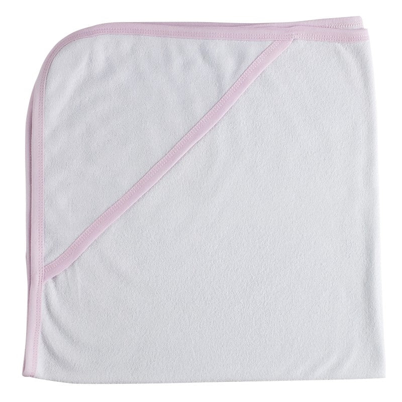 Hooded Towel with Pink Binding 021BP