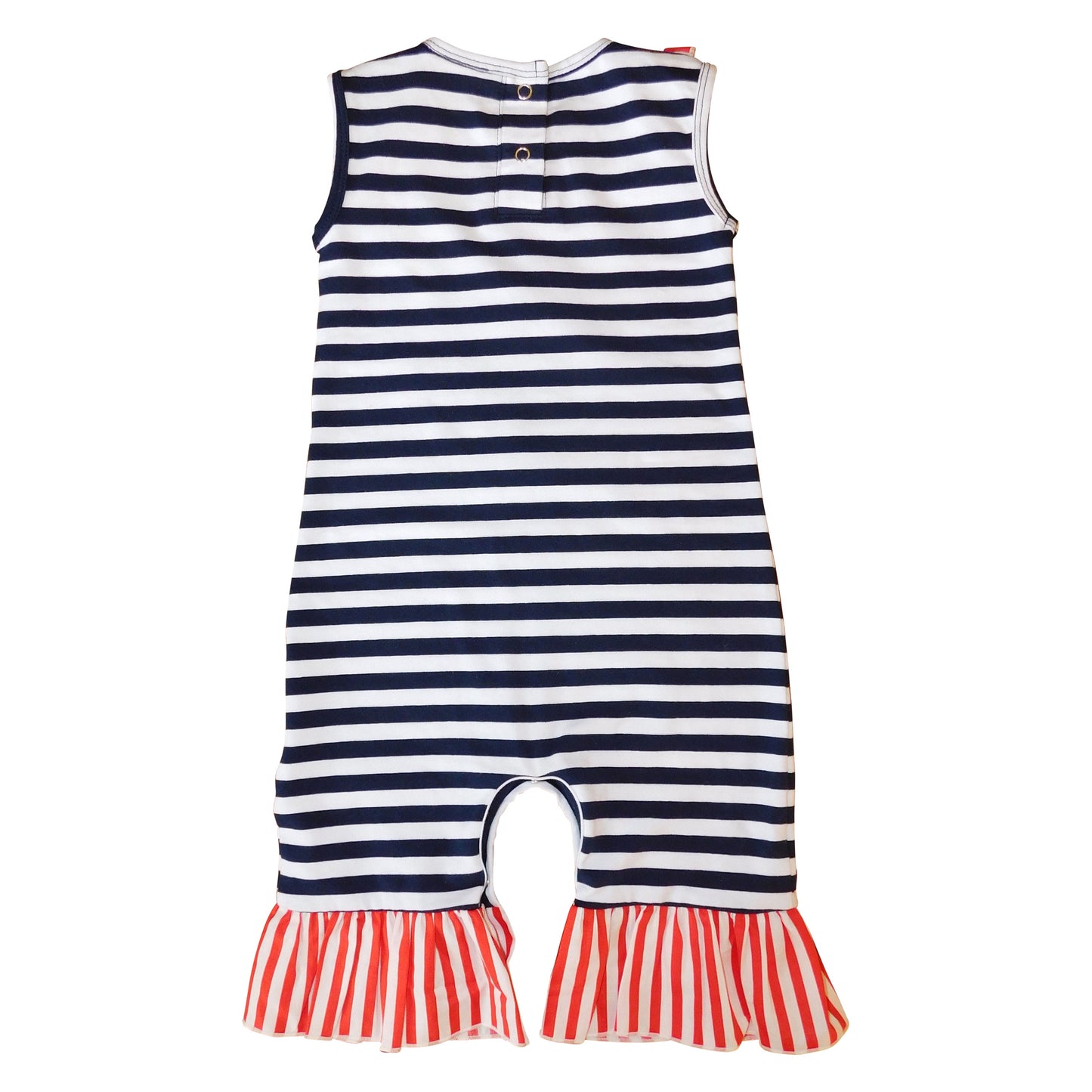 AnnLoren Baby Girls Summer Nautical Anchor Sailor Boutique Romper