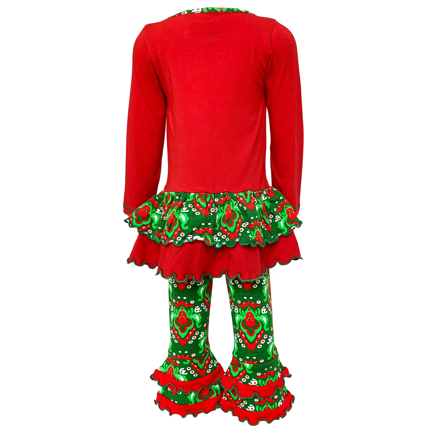 AnnLoren Girls Boutique Winter Holiday Rudolph Reindeer Tunic and Legging Set