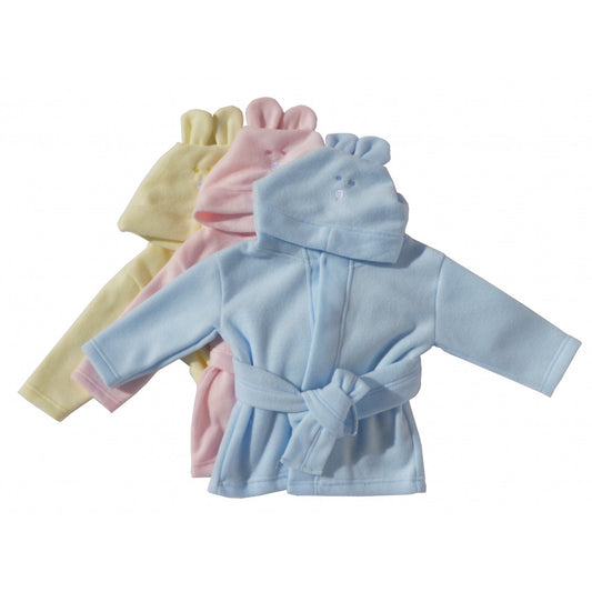 Fleece Robe Pastel with Rabbit Ears Hoodie