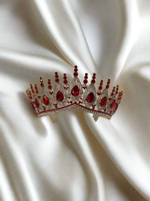 Red Calla Collection TR-951 jewelry piece with intricate design, showcasing elegant craftsmanship and vibrant color.