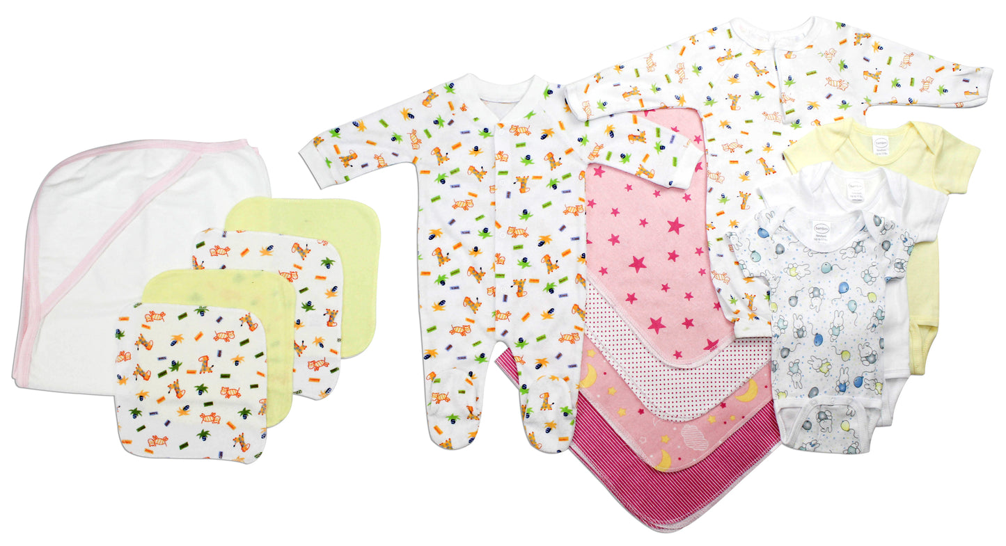 Newborn Baby Girls 14 Pc Layette Baby Shower Gift Set LS_0037