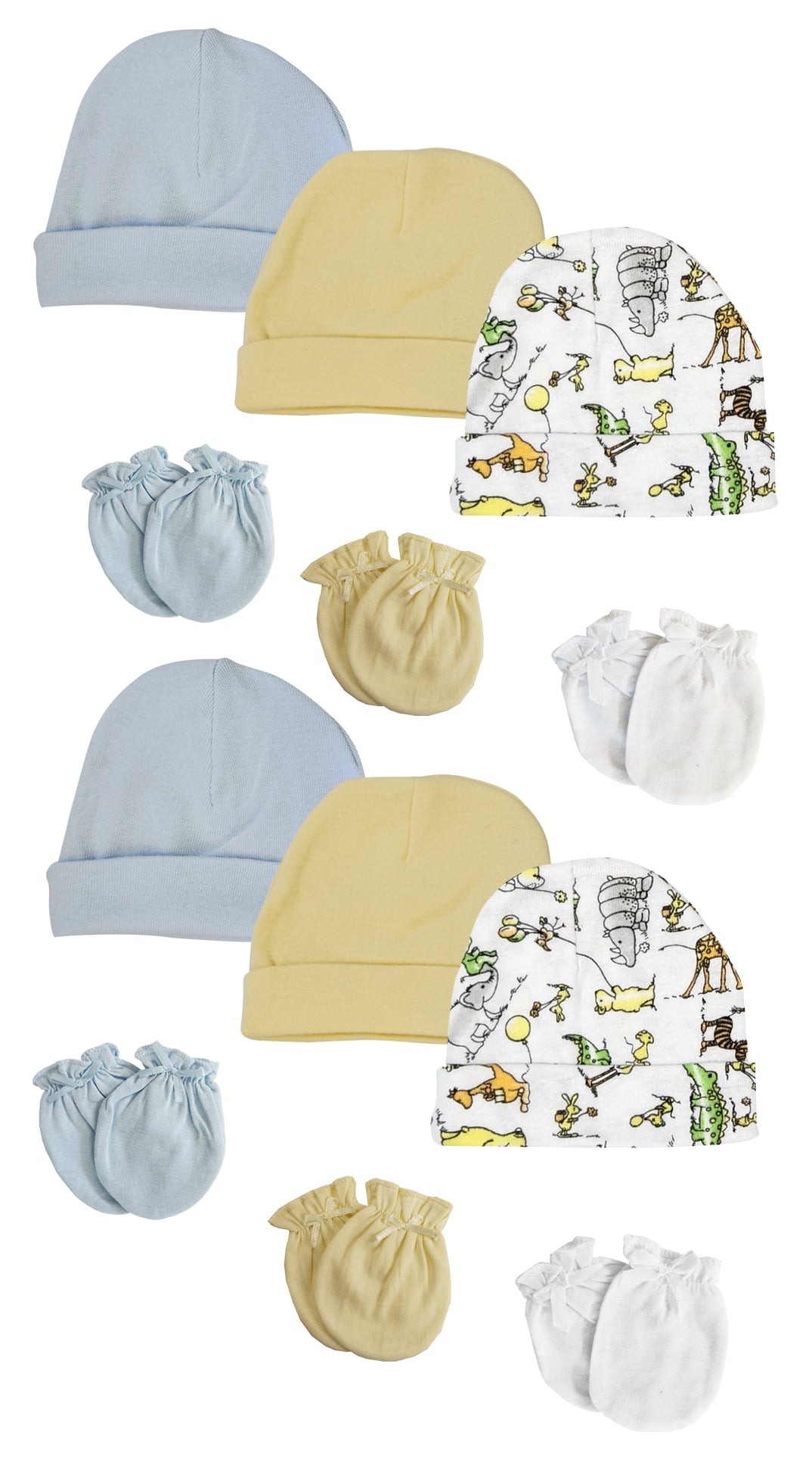Boys Baby Caps and Mittens (Pack of 12) NC_0293