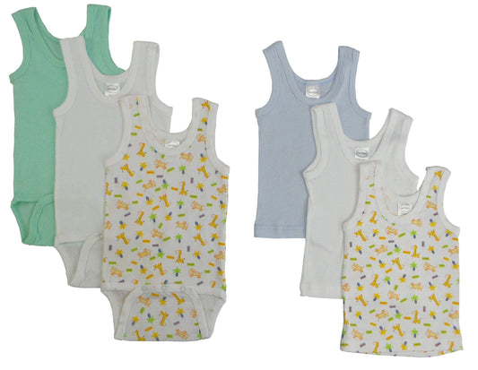 Bambini Boys Printed Tank and Onesies 6 Pack-Bambini-Baby,Baby Bodysuit,Baby Clothes,Baby Onesies,Body Suit,Body suits