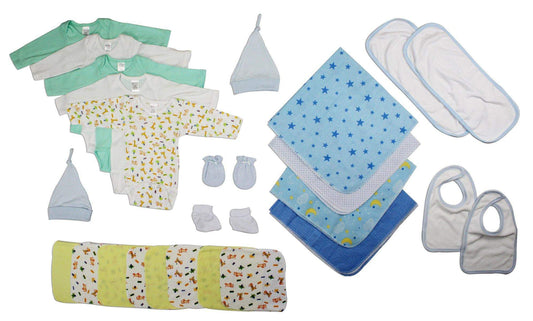 Bambini Newborn Baby Boys 25 Pc Layette Baby Shower Gift Set (NB)-Bambini-Baby Clothes,Baby Clothing Set,Baby Gown,Layette Sets