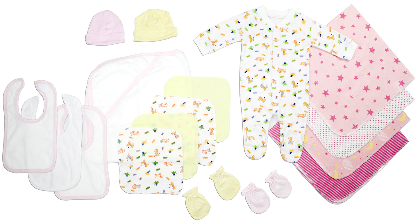 Newborn Baby Girls 17 Pc Layette Baby Shower Gift Set LS_0102