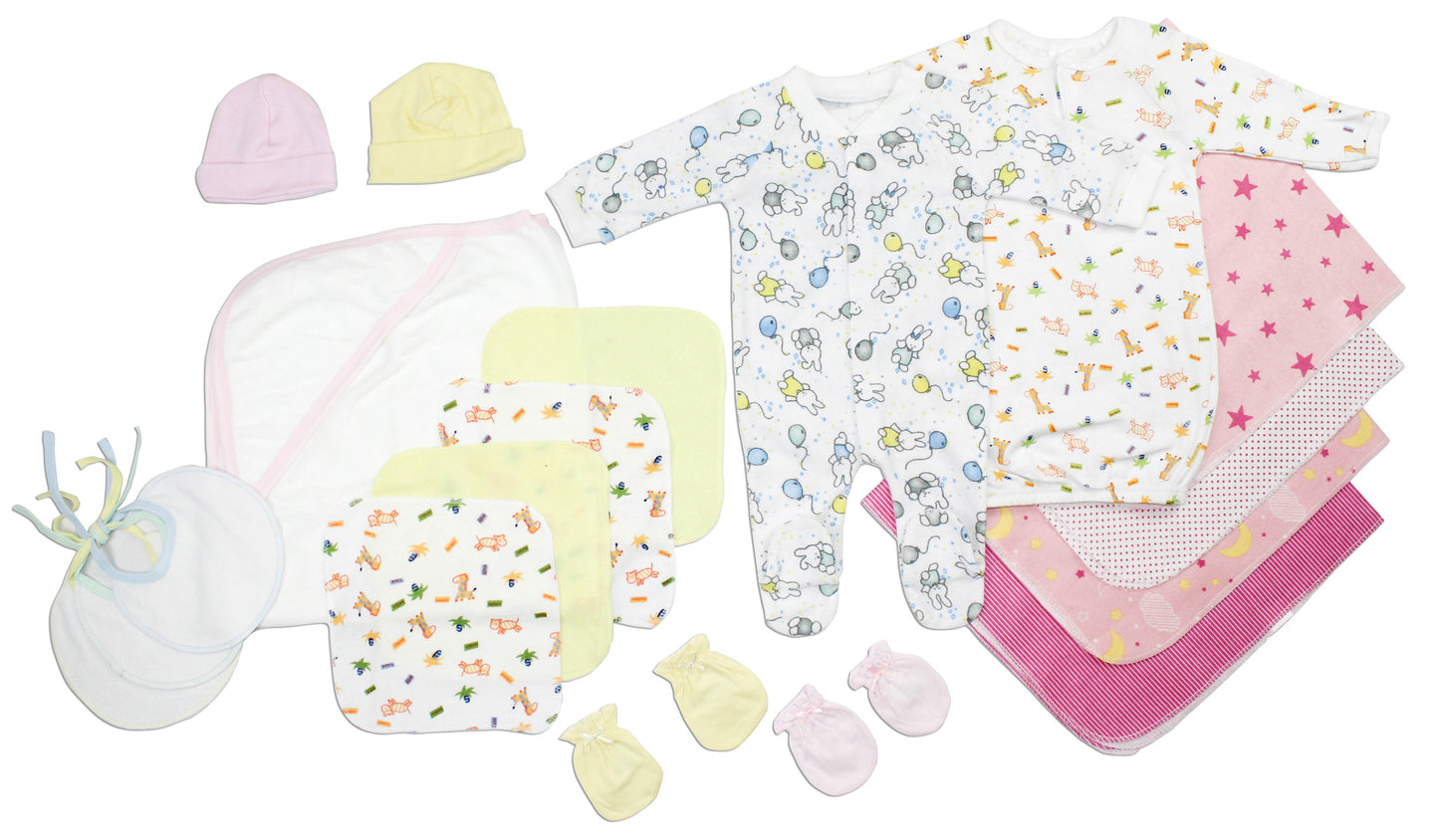 Newborn Baby Girls 18 Pc Layette Baby Shower Gift Set LS_0104