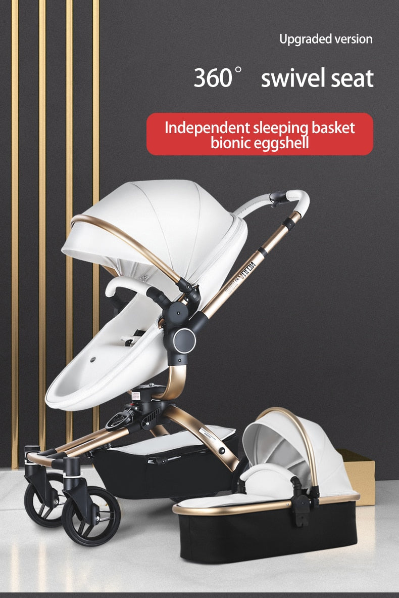 Aulon Luxury Baby Stroller 3 in 1 [Free Shipping]