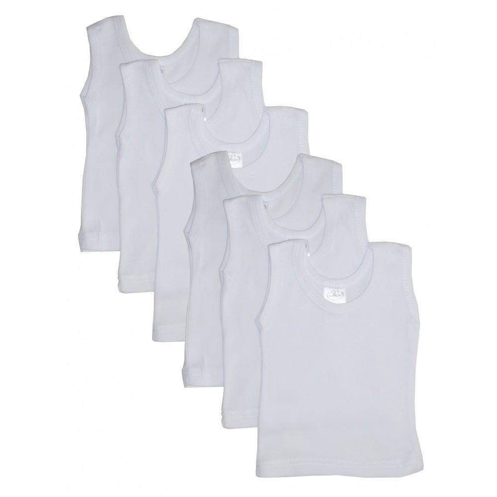 Bambini Rib Knit Pastel Sleeveless Tank Top Shirt 6-Pack (NB,S,M,L)-Bambini-Baby Clothes,Baby Set