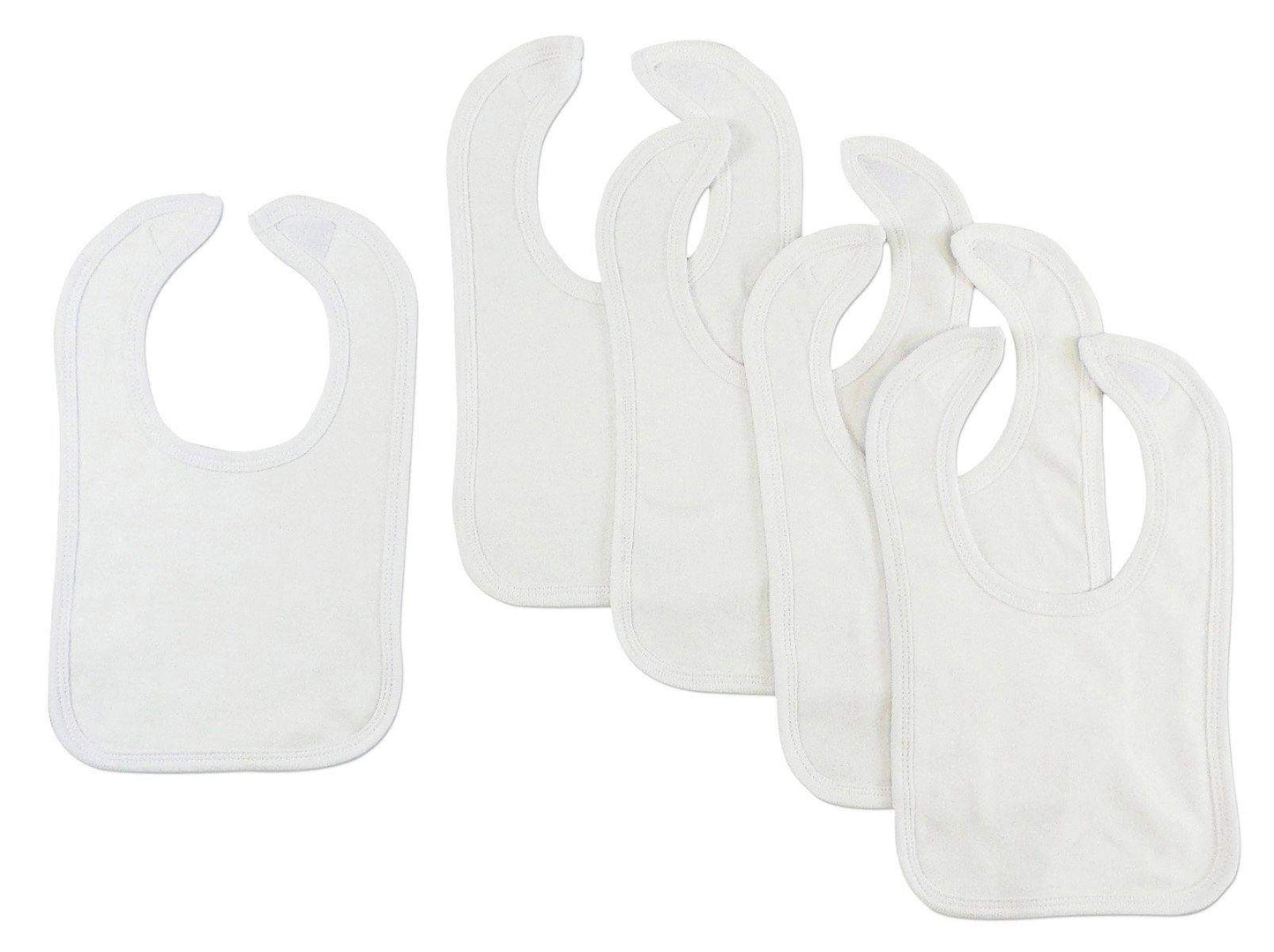 Bambini Interlock Bib (Pack of 5)-Bambini-Baby Bibs,Baby blanket,Baby Clothes