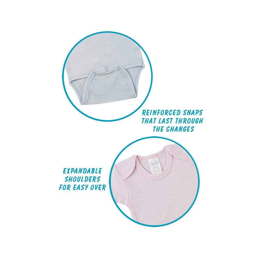 6 Pack Boy's Rib Knit Short Sleeve Onesie (NB,S,M,L)-Bambini-Baby,Baby Clothes,Baby Onesies