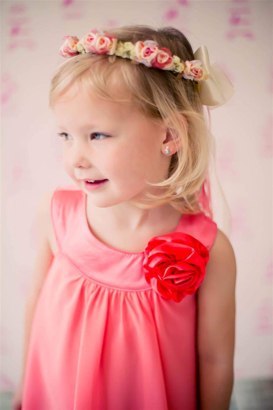 Floral Crown (Wreath)-Kid's Dream-1_2,3_4,5_6,7_8,big_girl,color_White,fabric_Satin,little_girl,size_02,size_04,size_06,size_08,size_10,size_12,size_14