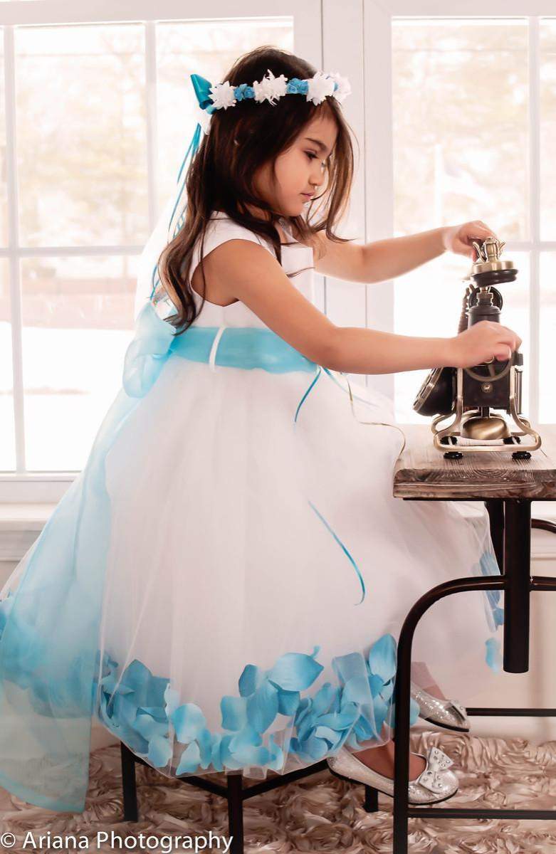 Floral Crown (Wreath)-Kid's Dream-1_2,3_4,5_6,7_8,big_girl,color_White,fabric_Satin,little_girl,size_02,size_04,size_06,size_08,size_10,size_12,size_14