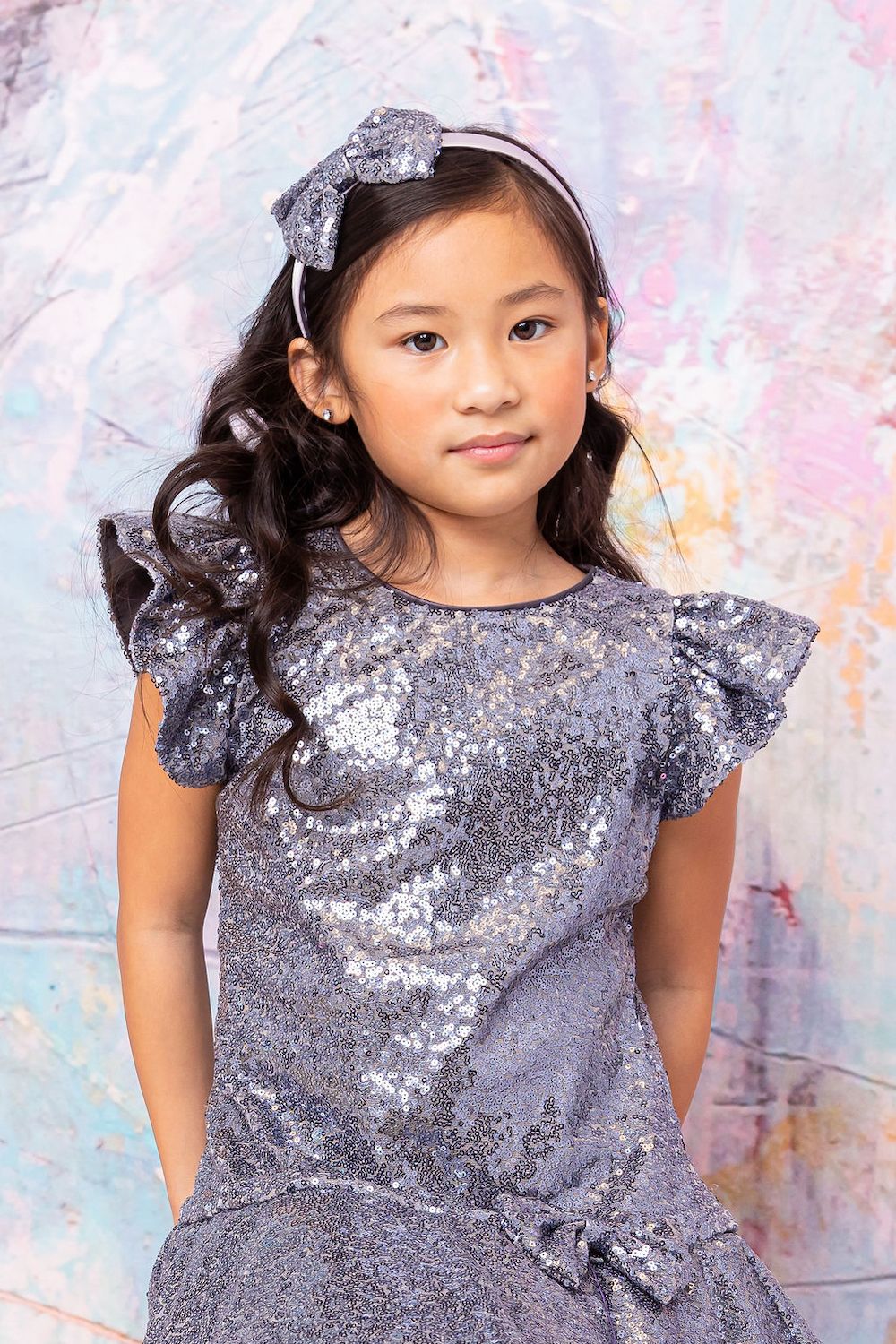 HB530-Sequin Bow Headband