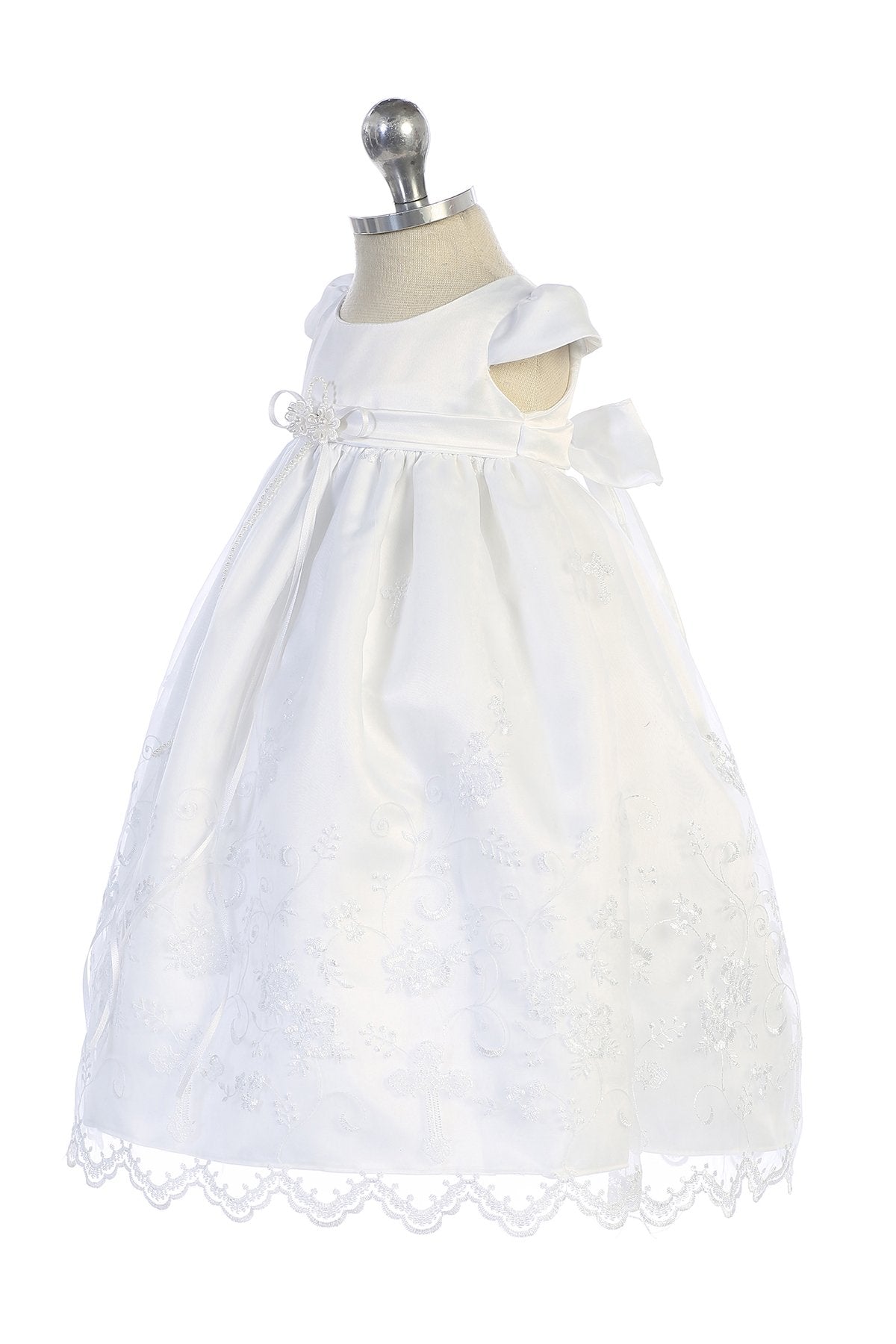 Dress - Cross Embroidered Christening Gown
