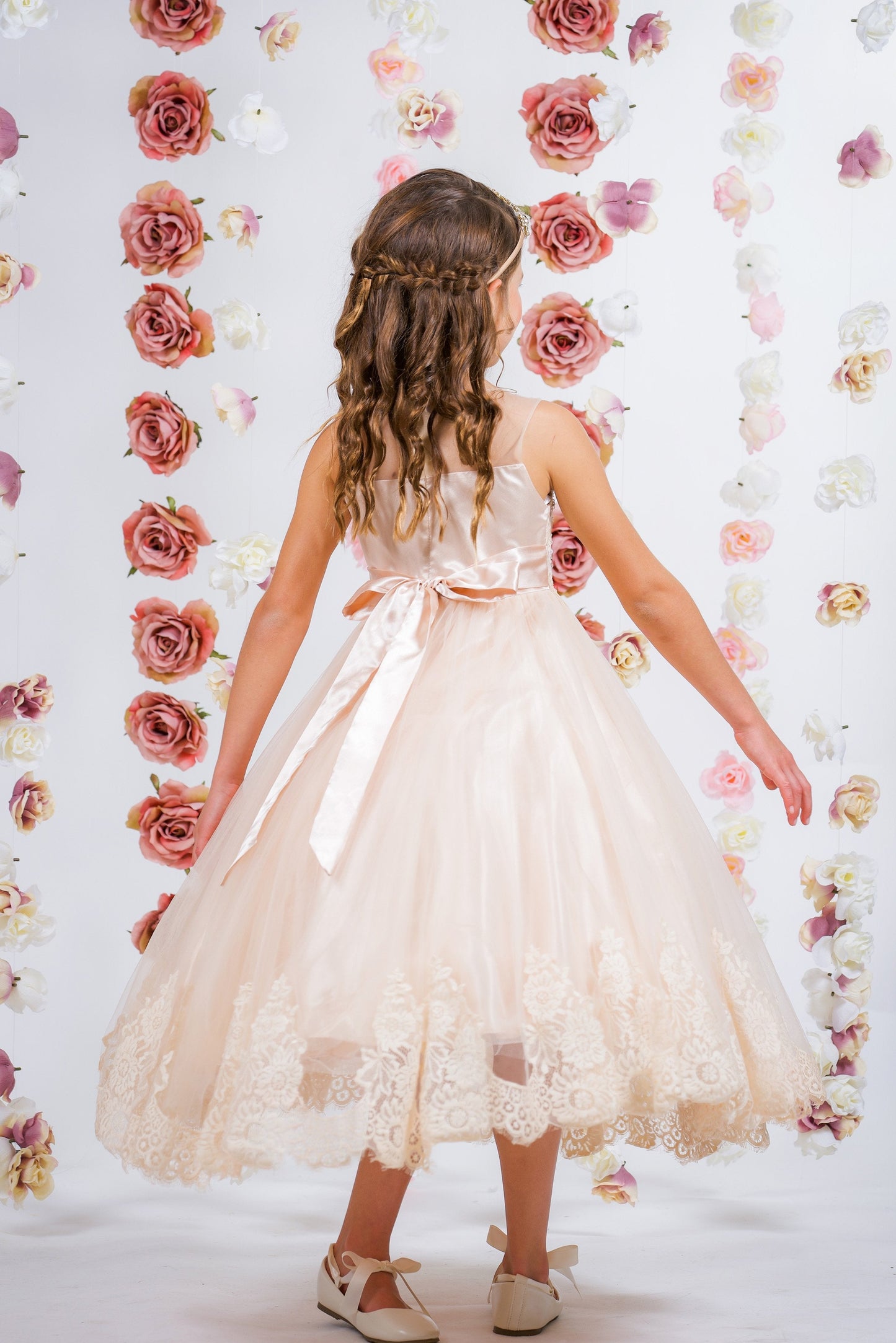 Dress - Lace Appliqué Illusion Bateau Dress
