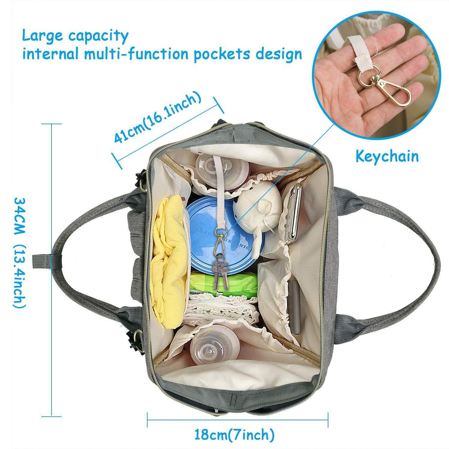Large Capacity Diaper Bag Backpack-Mommies Best Mall-Baby Accessories,Diaper,diaper bag,Nappy bag